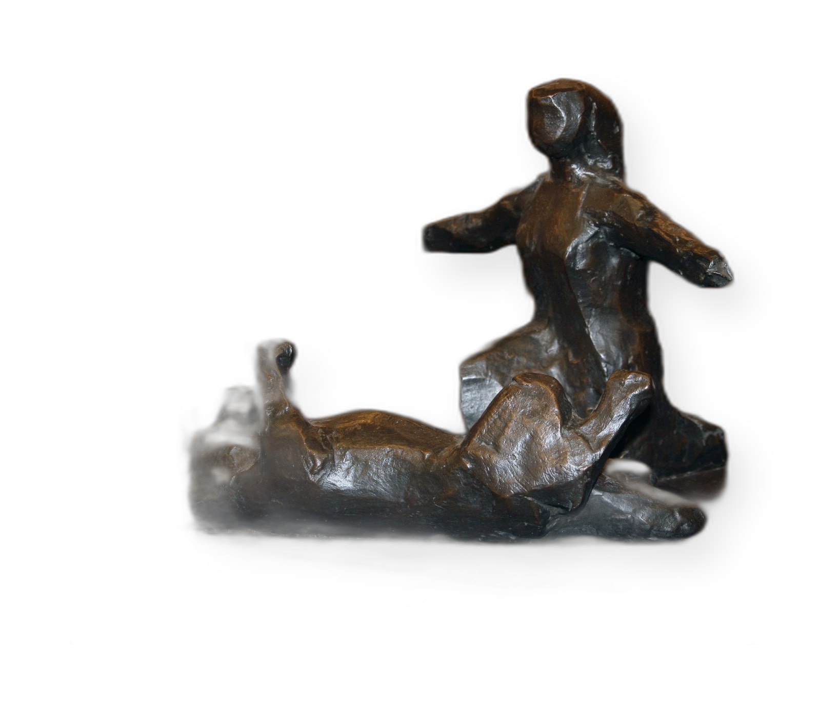 Mädchen mit spielendem Hund – More views 1
